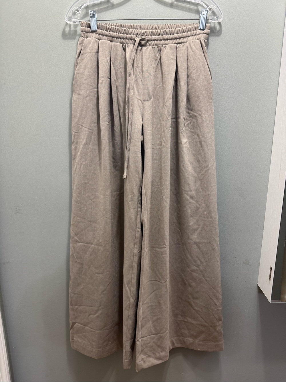 Cotton On Taupe Wide-Leg Drawstring Joggers